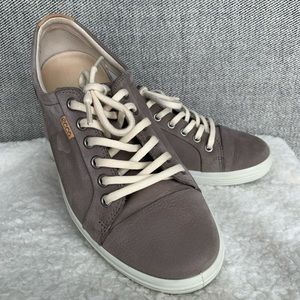 ECCO Soft 7 Women's Leather Lace-up Sneakers Grey
